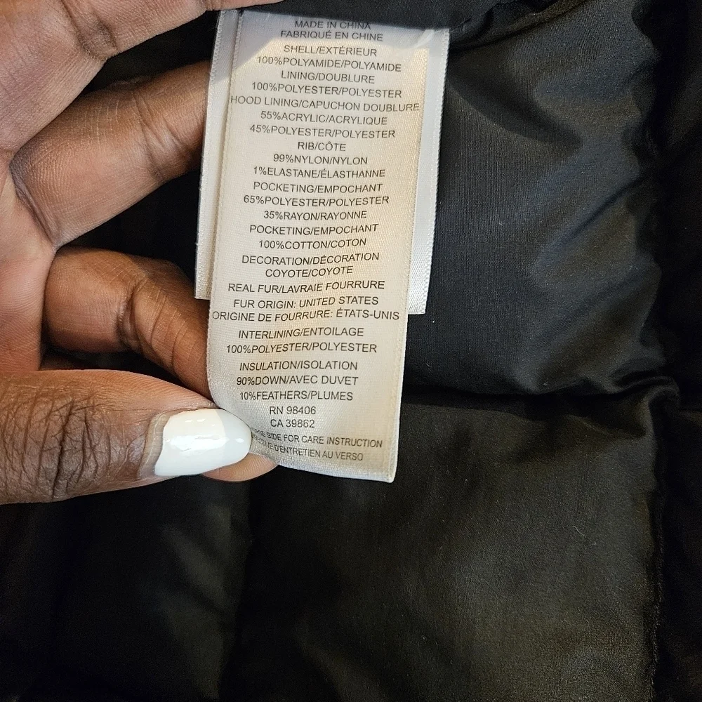 Theory Leonaard toggle coat with genuine coyote fur